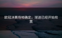 欧冠决赛场地确定，球迷已经开始抢票