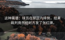 这种离谱：球员在禁区内摔倒，结果裁判竟然给对方发了张红牌。